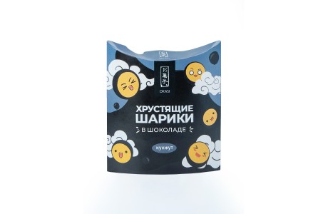 Okasi Crunchy balls с черным кунжутом, 80 г.
